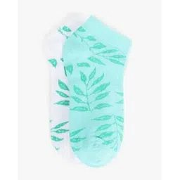 yousta Women Pack of 2 Tropical Print Ankle-Length Socks-picture-29
