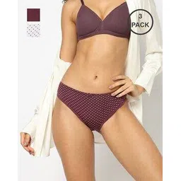 yousta Women Pack of 3 Bikini Briefs with Elasticated Waist-picture-14