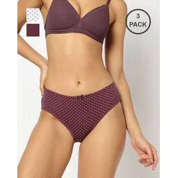 yousta Women Pack of 3 Hipster Panties with Elasticated Waist-picture-12