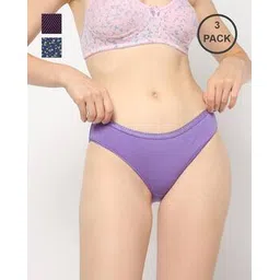 yousta Women Pack of 3 Low-Rise Bikini Briefs-picture-17