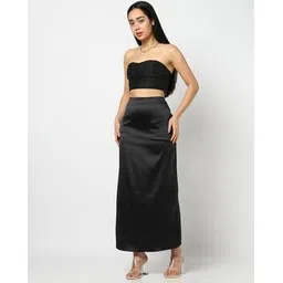 yousta Women Straight Skirt with Side Slit-picture-25