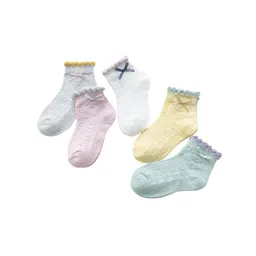 YOUSTYLO Kids Pack Of 5 Patterned Ankle Length Socks-picture-28