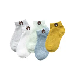 YOUSTYLO Kids Pack Of 5 Patterned Ankle Length Socks-picture-38