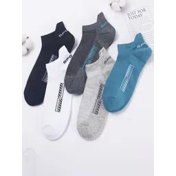 YOUSTYLO Pack Of 5 Cotton Ankle-Length Socks-picture-31