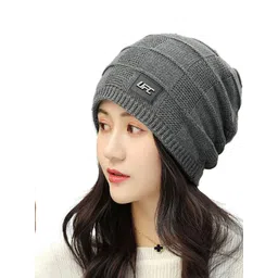YOUSTYLO Unisex Cable Knit Woollen Beanie-picture-20