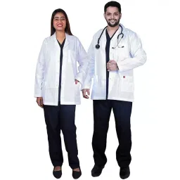 Youth Robe Full Sleeve White Cotton Lab Coat for Men & Women (Size XL)-picture-22