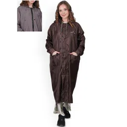 YOUTH ROBE Women Hooded Reversible Rain Jacket-picture-12