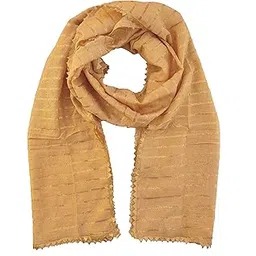 youthquake Silk Striped Dupatta With Gotta Patti Border for Womens & Girls-picture-12