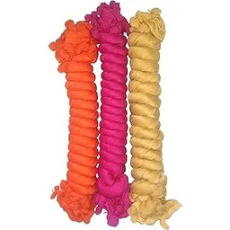 youthquake Women's Solid Casual Faux Chiffon Multi Color Dupatta With Pum Pum Lace (Combo of 3)-picture-35