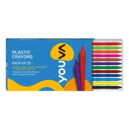 Youva Plastic Crayons Colours (Pack of 25) with Eraser & Sharpener, 35040-picture-44