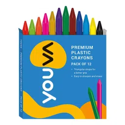 Youva Premium Plastic Crayons Colours (Pack of 12), 35038-picture-14