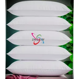 ypoloipo LUXURY Polyester Fibre Solid Sleeping Pillow Pack of 5 image 1