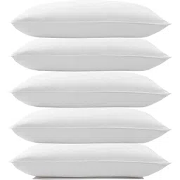 ypoloipo LUXURY Polyester Fibre Solid Sleeping Pillow Pack of 5-picture-10