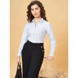 YU by Pantaloons Blue Comfort Fit Formal Shirt-picture-21