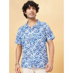 Yu By Pantaloons Blue Regular Fit Printed Shirt-picture-44