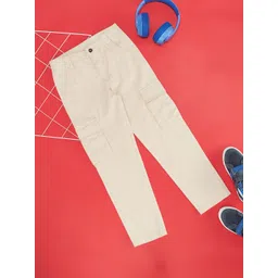 YU by Pantaloons Boys Mid-Rise Cotton Cargo Trousers-picture-34