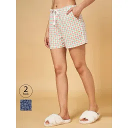 YU by Pantaloons Green & Blue Cotton Printed Shorts - Pack Of 2-picture-25