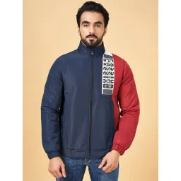 YU by Pantaloons Indigo Regular Fit Colour Block Jacket-image-13
