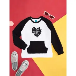 YU by Pantaloons Kids Black & White Printed Full Sleeves Sweatshirt-picture-37