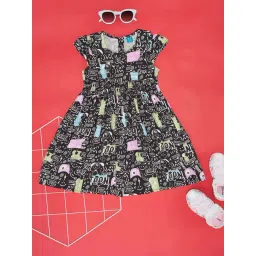 YU by Pantaloons Kids Black Printed Dress-picture-47