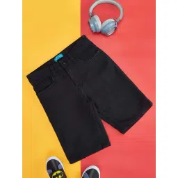 YU by Pantaloons Kids Black Regular Fit Shorts-picture-18