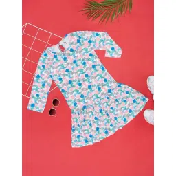 YU by Pantaloons Kids Blue & Pink Printed Dress-picture-36