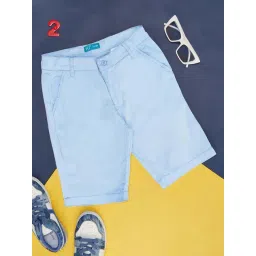 YU by Pantaloons Kids Blue Cotton Regular Fit Shorts-picture-25