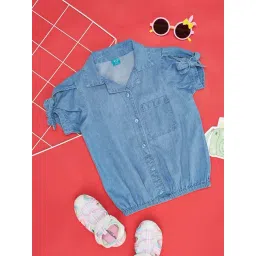 YU by Pantaloons Kids Blue Cotton Regular Fit Top-picture-28