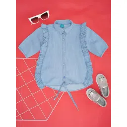 YU by Pantaloons Kids Blue Cotton Regular Fit Top-picture-43