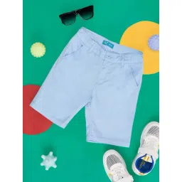 YU by Pantaloons Kids Blue Regular Fit Shorts-picture-19