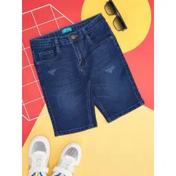 YU by Pantaloons Kids Blue Regular Fit Shorts-picture-24