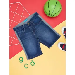 YU by Pantaloons Kids Blue Regular Fit Shorts-picture-18