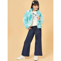 YU by Pantaloons Kids Blue Self Pattern Full Sleeves Jacket-picture-24