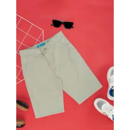 YU by Pantaloons Kids Green Cotton Regular Fit Shorts-picture-12