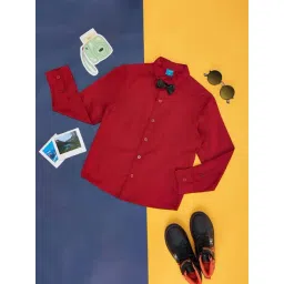 YU by Pantaloons Kids Red Cotton Regular Fit Full Sleeves Shirt-picture-42