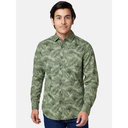 YU by Pantaloons Men Green Cotton Slim Fit Floral Printed Casual Shirt-picture-41