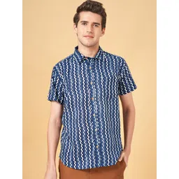 YU by Pantaloons Opaque Chevron Printed Cotton Casual Shirt-picture-28