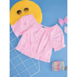 YU by Pantaloons Self Designed Cotton Schiffli Top-picture-34