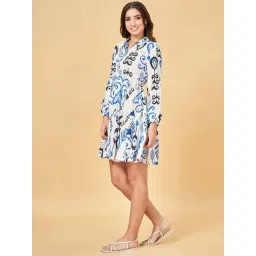 YU by Pantaloons White Cotton Print Dress-picture-14