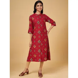 YU by Pantaloons Women Ethnic Motif Printed A-Line Kurta-picture-18