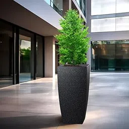 YUCCABE ITALIA FOXB TK 24 Inch Pots for Plants Highly Durable Polymers Lightweight Indoor Outdoor Plant Pots Flower Pot Gamla Tree Planter Container Planters for Living Room, Balcony, Garden, Gray-picture-23