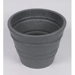 yuccabe italia Grey Polymer Round Shaped Smal Planter image 4