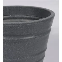 yuccabe italia Grey Polymer Round Shaped Smal Planter image 5