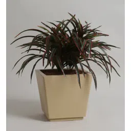 yuccabe italia 12 Inch Square Beige Polymer Floor Planter-picture-37