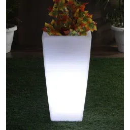 yuccabe italia White Plastic Square Shaped Led Planter-picture-26