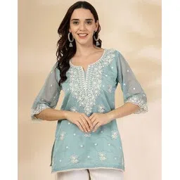 yufta Women Relaxed Fit Embroidered Top-picture-16