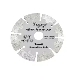 Yuri B-111 Segment Wall Expert Marble Cutting Blade Diameter 4 inch (110 mm) x 20 mm Bore Size x 8 Teeth (Pack of 2)-picture-41