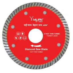 Yuri T-111 Turbo Marble Cutting Blade Diameter 4 inch (110 mm) x 20 mm Bore Size for Marble and Granite (Pack of 2)-picture-49
