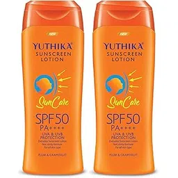 Yuthika Sunscreen Lotion SPF 50 PA+++ | 100ml | High Protection | Non-Greasy Formula | UVA & UVB Defense | For All Skin Types (Pack of 2)-picture-26