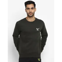 Yuuki Men Olive Green Sweatshirt-picture-16